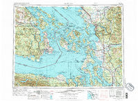 Victoria Washington Historical topographic map, 1:250000 scale, 1 X 2 Degree, Year 1957