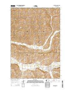 Waitsburg Washington Current topographic map, 1:24000 scale, 7.5 X 7.5 Minute, Year 2014