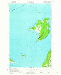 Waldron Island Washington Historical topographic map, 1:24000 scale, 7.5 X 7.5 Minute, Year 1954