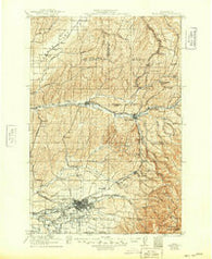 Walla Walla Washington Historical topographic map, 1:125000 scale, 30 X 30 Minute, Year 1921