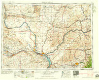Walla Walla Washington Historical topographic map, 1:250000 scale, 1 X 2 Degree, Year 1958