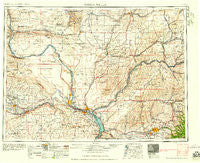 Walla Walla Washington Historical topographic map, 1:250000 scale, 1 X 2 Degree, Year 1958