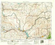 Walla Walla Washington Historical topographic map, 1:250000 scale, 1 X 2 Degree, Year 1953