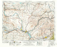 Walla Walla Washington Historical topographic map, 1:250000 scale, 1 X 2 Degree, Year 1953