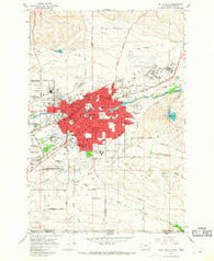 Walla Walla Washington Historical topographic map, 1:24000 scale, 7.5 X 7.5 Minute, Year 1966
