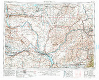 Walla Walla Washington Historical topographic map, 1:250000 scale, 1 X 2 Degree, Year 1953