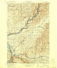 Wallula Washington Historical topographic map, 1:125000 scale, 30 X 30 Minute, Year 1918