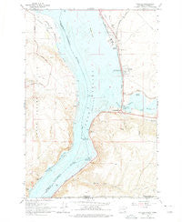 Wallula Washington Historical topographic map, 1:24000 scale, 7.5 X 7.5 Minute, Year 1964