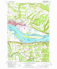 Washougal Washington Historical topographic map, 1:24000 scale, 7.5 X 7.5 Minute, Year 1961