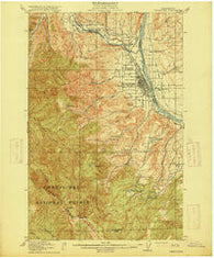 Wenatchee Washington Historical topographic map, 1:62500 scale, 15 X 15 Minute, Year 1915