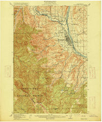 Wenatchee Washington Historical topographic map, 1:62500 scale, 15 X 15 Minute, Year 1915