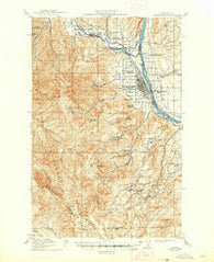Wenatchee Washington Historical topographic map, 1:62500 scale, 15 X 15 Minute, Year 1915