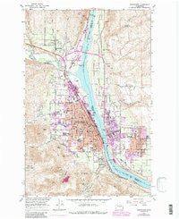 Wenatchee Washington Historical topographic map, 1:24000 scale, 7.5 X 7.5 Minute, Year 1966
