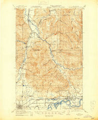 Wickersham Washington Historical topographic map, 1:62500 scale, 15 X 15 Minute, Year 1921