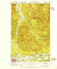 Wickersham Washington Historical topographic map, 1:62500 scale, 15 X 15 Minute, Year 1951