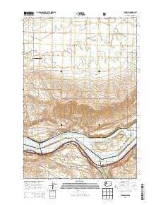Wishram Washington Current topographic map, 1:24000 scale, 7.5 X 7.5 Minute, Year 2014