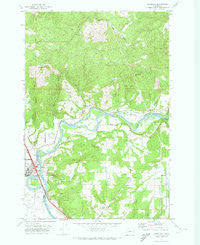 Woodland Washington Historical topographic map, 1:24000 scale, 7.5 X 7.5 Minute, Year 1971