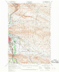 Yakima East Washington Historical topographic map, 1:62500 scale, 15 X 15 Minute, Year 1953