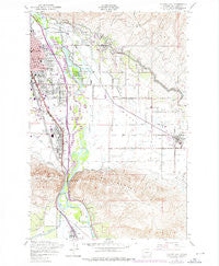 Yakima East Washington Historical topographic map, 1:24000 scale, 7.5 X 7.5 Minute, Year 1953