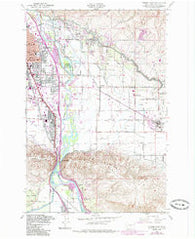 Yakima East Washington Historical topographic map, 1:24000 scale, 7.5 X 7.5 Minute, Year 1953
