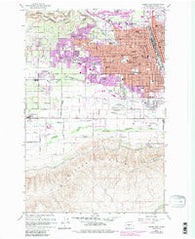 Yakima West Washington Historical topographic map, 1:24000 scale, 7.5 X 7.5 Minute, Year 1958