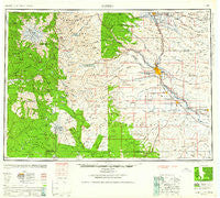 Yakima Washington Historical topographic map, 1:250000 scale, 1 X 2 Degree, Year 1961