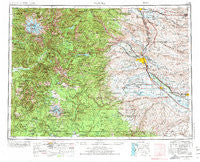 Yakima Washington Historical topographic map, 1:250000 scale, 1 X 2 Degree, Year 1958