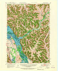Alma Wisconsin Historical topographic map, 1:62500 scale, 15 X 15 Minute, Year 1950