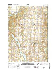 Almena Wisconsin Current topographic map, 1:24000 scale, 7.5 X 7.5 Minute, Year 2015