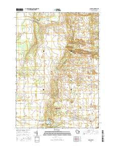 Almond Wisconsin Current topographic map, 1:24000 scale, 7.5 X 7.5 Minute, Year 2015