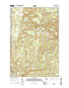Amberg Wisconsin Current topographic map, 1:24000 scale, 7.5 X 7.5 Minute, Year 2016