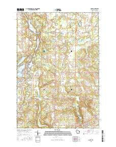 Amery Wisconsin Current topographic map, 1:24000 scale, 7.5 X 7.5 Minute, Year 2015