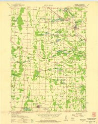Amherst Wisconsin Historical topographic map, 1:48000 scale, 15 X 15 Minute, Year 1957