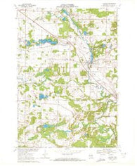 Amherst Wisconsin Historical topographic map, 1:24000 scale, 7.5 X 7.5 Minute, Year 1969