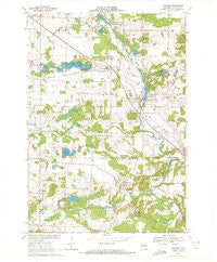 Amherst Wisconsin Historical topographic map, 1:24000 scale, 7.5 X 7.5 Minute, Year 1969