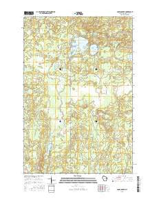 Amnicon Lake Wisconsin Current topographic map, 1:24000 scale, 7.5 X 7.5 Minute, Year 2015