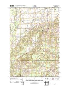 Aniwa Wisconsin Historical topographic map, 1:24000 scale, 7.5 X 7.5 Minute, Year 2013