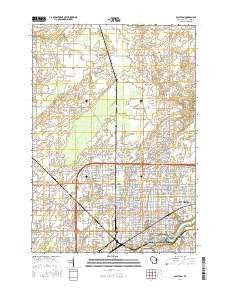 Appleton Wisconsin Current topographic map, 1:24000 scale, 7.5 X 7.5 Minute, Year 2016
