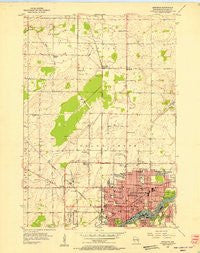 Appleton Wisconsin Historical topographic map, 1:24000 scale, 7.5 X 7.5 Minute, Year 1955