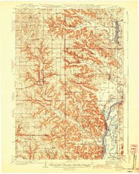 Arkansaw Wisconsin Historical topographic map, 1:62500 scale, 15 X 15 Minute, Year 1942