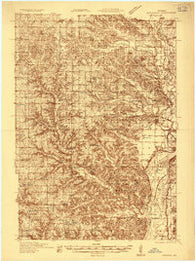Arkansaw Wisconsin Historical topographic map, 1:48000 scale, 15 X 15 Minute, Year 1935