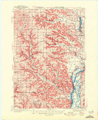Arkansaw Wisconsin Historical topographic map, 1:62500 scale, 15 X 15 Minute, Year 1941