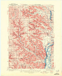 Arkansaw Wisconsin Historical topographic map, 1:62500 scale, 15 X 15 Minute, Year 1941