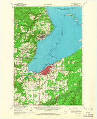 Ashland Wisconsin Historical topographic map, 1:62500 scale, 15 X 15 Minute, Year 1964