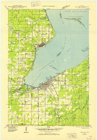 Ashland Wisconsin Historical topographic map, 1:48000 scale, 15 X 15 Minute, Year 1942