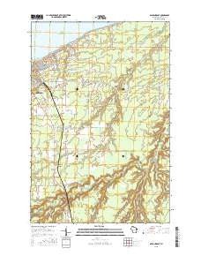 Ashland East Wisconsin Current topographic map, 1:24000 scale, 7.5 X 7.5 Minute, Year 2015