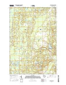 Athelstane Wisconsin Current topographic map, 1:24000 scale, 7.5 X 7.5 Minute, Year 2015