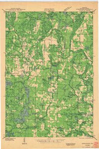 Athelstane Wisconsin Historical topographic map, 1:48000 scale, 15 X 15 Minute, Year 1942