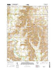 Attica Wisconsin Current topographic map, 1:24000 scale, 7.5 X 7.5 Minute, Year 2016