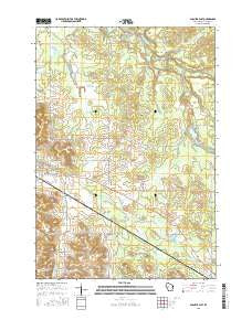 Augusta East Wisconsin Current topographic map, 1:24000 scale, 7.5 X 7.5 Minute, Year 2015